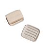 Square Shaped Groove Style Ceramic Soap Dish Home Bathroom Product