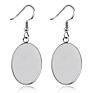 Stainless Steel Cabochon Earring Settings Oval Water Drop 13 * 18/18 * 25Mm Blank Base Diy Ear Hooks Accessories for Jewelry