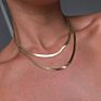 Gold Herringbone chain Snake Chain Necklace
