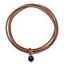 Stainless Steel Four Circle Bracelet Jade Stone Glass Beaded Jewelry Circles Bracelets for Women