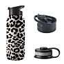 Stainless Steel Leopard Pattern Travel Water Bottle with Print