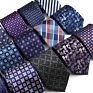 Standard Business Men's Tie Formal Striped Ties Dot Jacquard Wedding Necktie 8Cm Width Classic Neckwear Gravata 1200 Needles