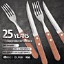 Steak Knife Set with Wooden Handle Steak Knife and Fork Cutlery Set