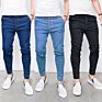 Straight Elastic Denim Pants Jeans Skinny Trousers Men Pants