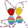 Stress Relief anti Anxiety Toy Bag Pineapple Fidget Toy Bag Popper Fidget Shoulder Bag for Kids