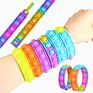 Stress Set Silicone Sj Rainbow Sensory Fun Kid Band Pulseira Watch Wristband Pulsera Push Bubble Pop Fidget Toy Bracelet