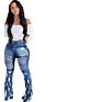 Stretch Frayed Women's Jeans Trousers Women Ripped Jeans Pants Flared Bootcut Jeans for Woman