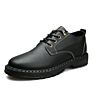 Style Casual Black Men's Shoes Korean Style Leather Waterproof Kitchen Work Shoes