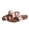 Style Fancy Flat Sandals with Clip-On Footprints