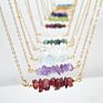 Style Natural Gemstone Chip Beads Necklace Handmade Freeform Chip Beads Chain Necklace