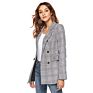 Stylish Ladies Office Wear Lone Sleeve Plaid Jacket Blazer Women