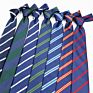 Stylish Men's Stripe Necktie College Style Red Navy Blue Green Multi-Color Twill Cosplay Party Business Wedding Neck Ties