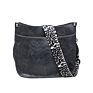 Stylish Vegan Leather Shoulder Messenger Bag Monogram Guitar Strap Purse Crossbody Bag with Long Leopard Strap