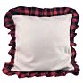 Sublimation Red and Black Buffalo Plaid Pillow Cover 16 X 16 Inch