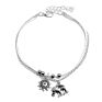 Sunflower Unique Unisex Sliver Plated Minimalist Chain Pandent Elephant Anklet
