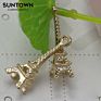Suntown Diy Alloy Silver Pendant Mini Eiffel Tower Charms Paris Charms Bling Jewelry Women Accessories Accesorios