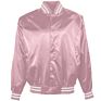 Supply Sport Jacket Top Button Striped Ladies Women Satin Jacket Bomber Jacket