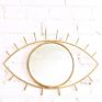 Swt Ins Style Nordic Eye Shape Metal Wire Gold Mirror Eye Mirror