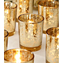 Table Decor Gold Mercury Glass Votive Tealight Candle Holders for Wedding Decor