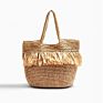 Tassel Straw Women's Handbags High Capacity Straw Women Shoulder Bag Beach Tote Bags for Women Fringed Wicker Bag