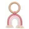 Weave  beech wood ring Rainbow teethers