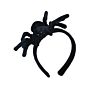 Theme Park Black Spider Hairband Plush Headband for Halloween