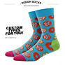 Thin Funny Food Socks Crew Socks Pure Cotton Donuts Men's Socks In