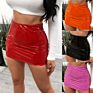 Tight Mini Skirt Womens High Waist Fau Leather 4 Color Pencil Skirt Ladies Wear Skirts plus Size Pu Satin