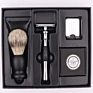 Titan Shaving Set ,Metal Handle Double Edge Safety Razor with Brush Shaving Kit Shaving Mens Razor