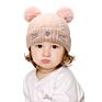 Toddler Cat Embroidery Kids Beanie with Furry Lining