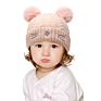 Toddler Cat Embroidery Kids Beanie with Furry Lining