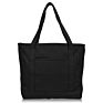 Top Design Multicolor Eco Internal Designer Tote Canvas Shopping Zipper Reusable Cotton Shoulder Bag with Pocket
