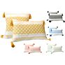 Top Yarn-Dyed Jacquard Cushion Cover Boho Tassel Decorative Pillow Geometric Pattern Cotton Cushion Cover