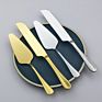 Trending Cake Knife Set for Wedding Set Stainless Steel Gold Cake Knife and Server Set Dinner Spoon Fork