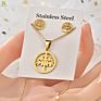 Trending Stainless Steel Irregular Design Geometric Animals Necklace Set Two-Piece Earring Necklaces Sets