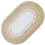 Tufted Living Room Mat Non-Skid Absorbent Bathroom Floor Mat Gradient Microfiber Oval Bath Mat
