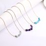 Turquoise Amethyst Natural Stone Necklace Irregular Natural Stone Necklace Clavicle Chain Jewelry
