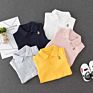 Unisex Polo Collar Solid Color Triangle Rompers Short-Sleeved Attire