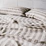 Us Size Natural Stripe Linen Color Stonewashed 100% Pure Linen Sheet Set with 1 Flat Sheet 1 Fitted Sheet 2 Pillowcases