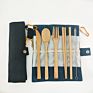 Vbatty Disposable Tableware Set Reusable Cutlery Biodegradable Flatware Eco-Friendly Bamboo Dinnerware for Travel Use