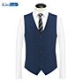 Vest Italian Style Men's Navy Ready for Ship Retail Classic Breathable Regular Single Breasted Business