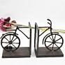 Vintage Bicycle Shape Style Cast Iron Metal Craft Creative Bookends Decoration Piece For