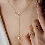 Vintage Boho Multi Layer Geometric Map Star Horns Metal Pendant Necklace for Women Collar