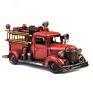 Vintage Fire Truck Model Retro Figurine Iron Red Truck Vehicle Figurine Boy Gift Kid Toy Home Decor Metal Crafts