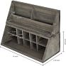 Vintage Grey Solid Wood Desktop Organizer Natural Wood Processing Strong and Durable If You Want to Buy It It's Wor