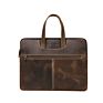 Vintage Handmade Leather Laptop Protective Case Briefcase Shells with Zipper for Macbook Pro 15 Inch
