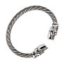 Vintage Silver Color Teen Wolf Bangles Indian Jewelry Viking Bracelet Men Wristband Cuff Bracelets for Women Accessories