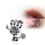 Vriua Lip Ring Labret Studs Piercing Hand Shape Ear Cartilage Tragus Lip Stud Stainless Steel Body Jewelry