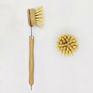 Wanuocraft Replacement Brush Refill Sisal Fiber Bristle Kitchen Cleaning Bamboo Dish Brush Set