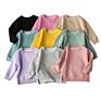 Warm Fleece Children Boy Girl Kids Plain Kid Logo Pullover Sweatshirt